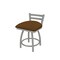 Holland Bar Stool Co 18" Low Back Swivel Vanity Stool, Nickel Finish, Canter Thatch Seat 41118AN001 - alternate 1
